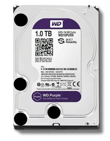  WESTERN DIGITAL Tvrdi disk Purple, 3.5", 1 TB, SATA III, 64 MB, 5400 okr./min